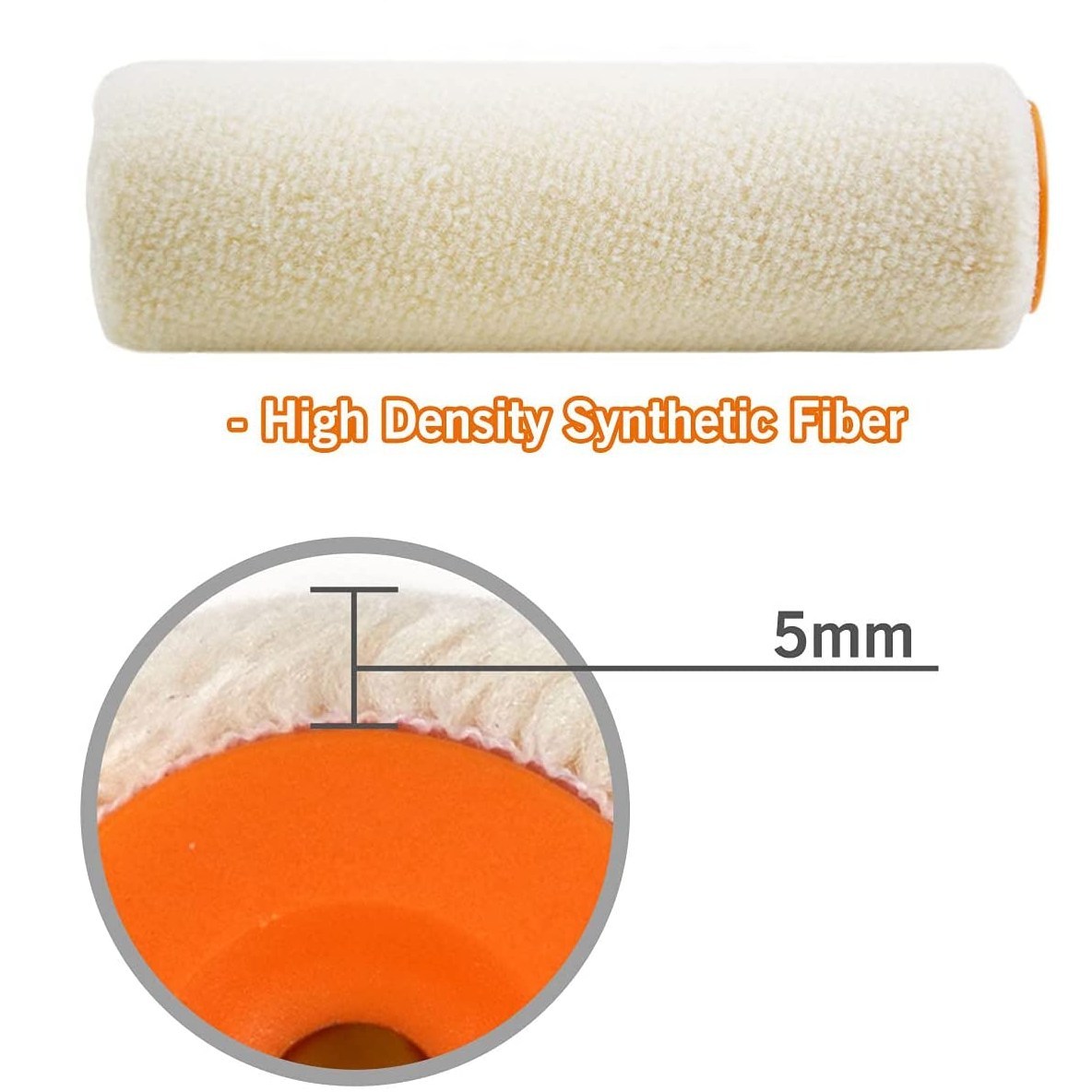 Минивалик для красок Rollingdog Hi-sheen велюр 00125 100 мм, 2 шт/уп